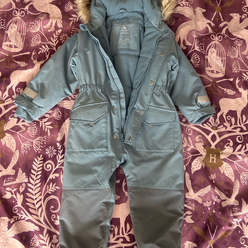 Marks&Spencer Kids Blue/Gray Snowsuit